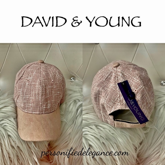 NEW David & Young Light Pink Adjustable Fashion Baseball Cap O/S - Picture 1 of 15